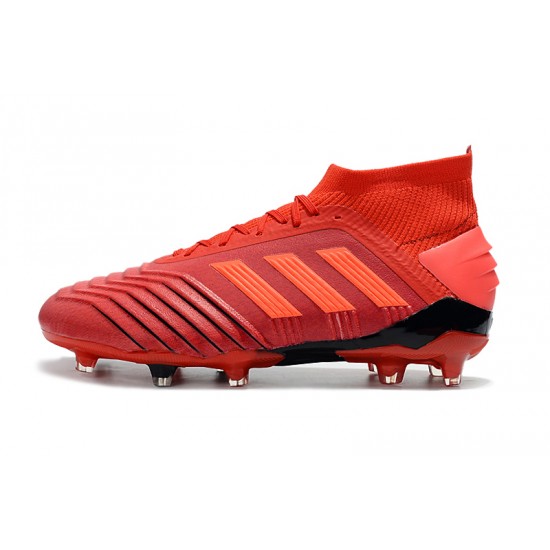 Alta calidad Botas de fútbol Adidas Predator 19.1 FG 25th Anniversaire Rojo Negro
