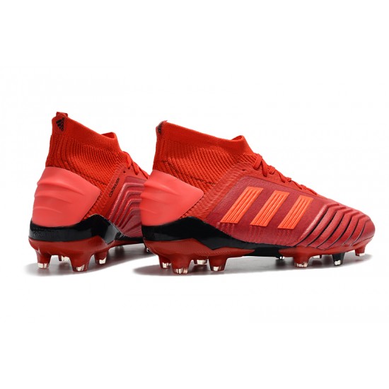 Alta calidad Botas de fútbol Adidas Predator 19.1 FG 25th Anniversaire Rojo Negro