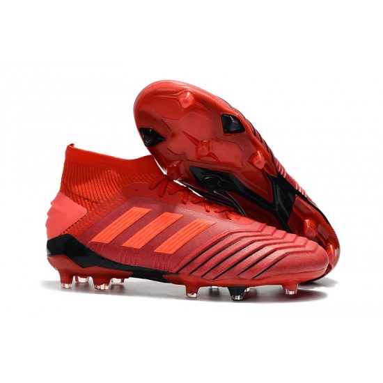 Alta calidad Botas de fútbol Adidas Predator 19.1 FG 25th Anniversaire Rojo Negro