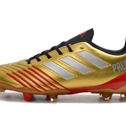 Botas de fútbol Adidas Predator 19.4 FG Dorado Rojo