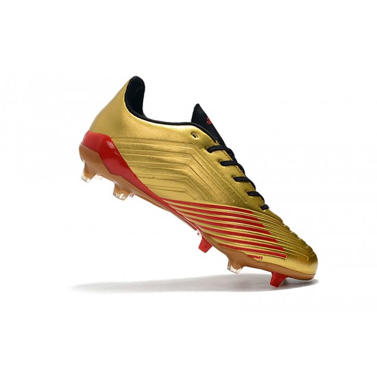 Calidad superior  Botas de fútbol Adidas Predator 19.4 FG Dorado Rojo