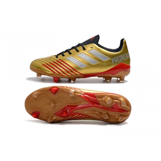 Calidad superior  Botas de fútbol Adidas Predator 19.4 FG Dorado Rojo