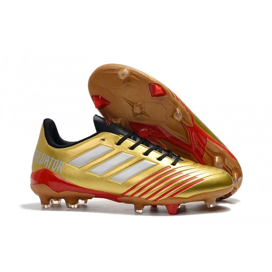 Calidad superior  Botas de fútbol Adidas Predator 19.4 FG Dorado Rojo