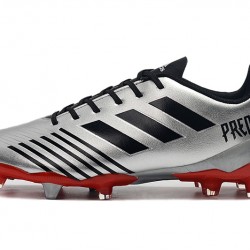 Botas de fútbol Adidas Predator 19.4 FG Plata Negro