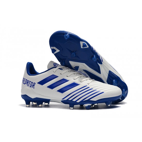 Alta calidad Botas de fútbol Adidas Predator 19.4 FG Blanco Azul