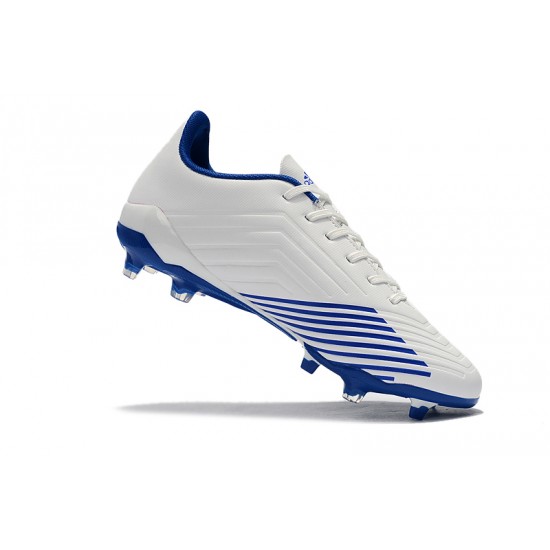 Alta calidad Botas de fútbol Adidas Predator 19.4 FG Blanco Azul