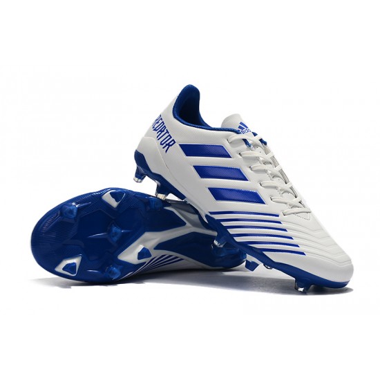 Alta calidad Botas de fútbol Adidas Predator 19.4 FG Blanco Azul