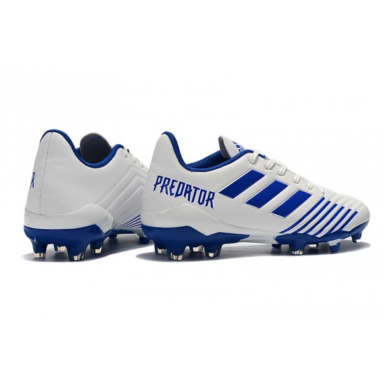 Alta calidad Botas de fútbol Adidas Predator 19.4 FG Blanco Azul
