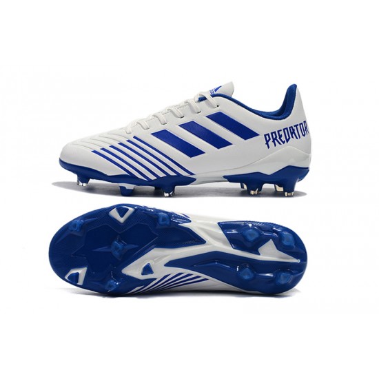 Alta calidad Botas de fútbol Adidas Predator 19.4 FG Blanco Azul