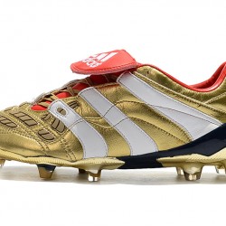 Botas de fútbol Adidas Predator Accelerator ElectrIC Salaity FG Dorado Blanco