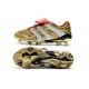 Alta calidad Botas de fútbol Adidas Predator Accelerator ElectrIC Salaity FG Dorado Blanco