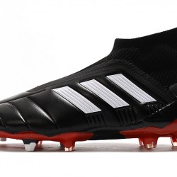Botas de fútbol Adidas Predator Mania 19+ FG Negro Blanco Rojo