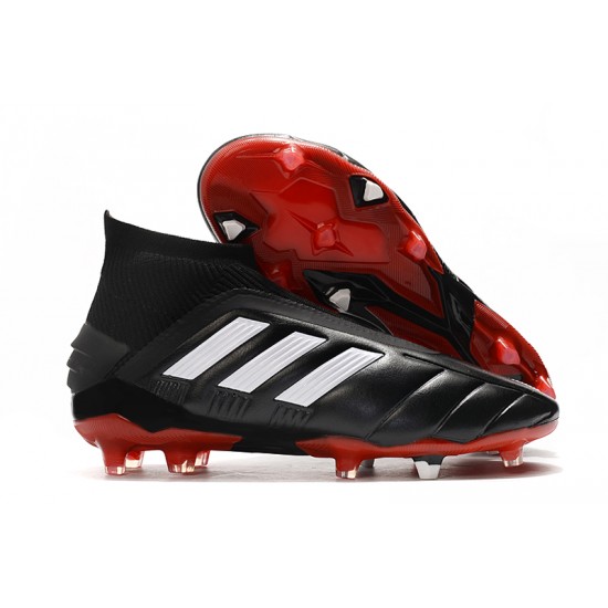 Calidad superior  Botas de fútbol Adidas Predator Mania 19+ FG Negro Blanco Rojo