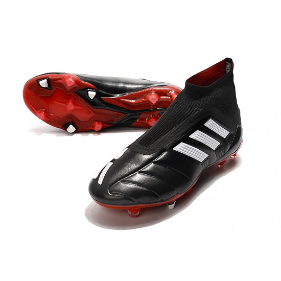 Calidad superior  Botas de fútbol Adidas Predator Mania 19+ FG Negro Blanco Rojo