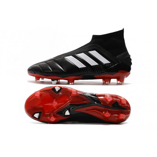 Calidad superior  Botas de fútbol Adidas Predator Mania 19+ FG Negro Blanco Rojo