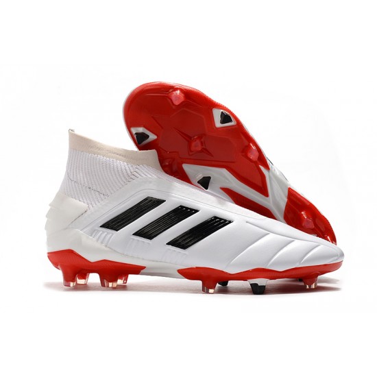 Comprar ahora  Botas de fútbol Adidas Predator Mania 19+ FG Blanco Negro Rojo