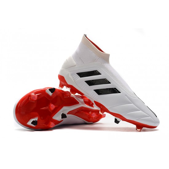 Comprar ahora  Botas de fútbol Adidas Predator Mania 19+ FG Blanco Negro Rojo