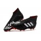 Alta calidad Botas de fútbol Adidas Predator Mania 19.1 FG Cuero Negro Blanco Rojo