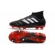 Alta calidad Botas de fútbol Adidas Predator Mania 19.1 FG Cuero Negro Blanco Rojo