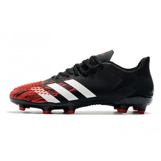 Alta calidad Botas de fútbol Adidas Predator 20.2  FG - Negro Rojo Blanco