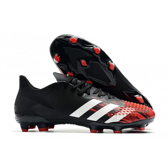 Alta calidad Botas de fútbol Adidas Predator 20.2  FG - Negro Rojo Blanco
