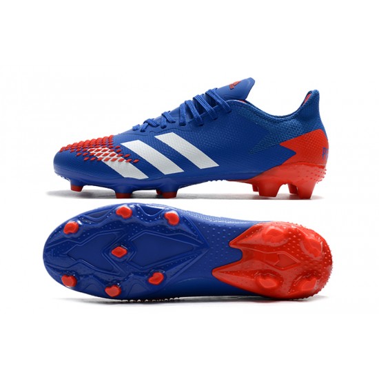 Descubrir  Botas de fútbol Adidas Predator 20.2  FG - Azul Rojo Blanco