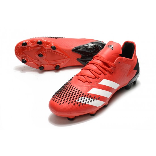 Tienda  Botas de fútbol Adidas Predator 20.2  FG - Rojo Blanco Rojo