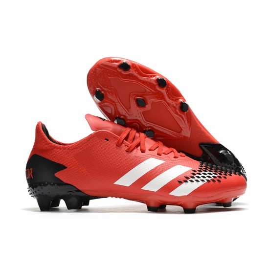 Tienda  Botas de fútbol Adidas Predator 20.2  FG - Rojo Blanco Rojo