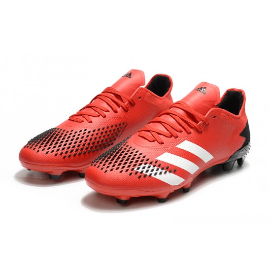 Tienda  Botas de fútbol Adidas Predator 20.2  FG - Rojo Blanco Rojo