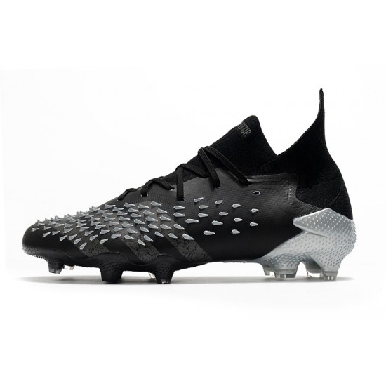Explorar  Botas de fútbol Adidas Predator Freak + FG Negro Plata