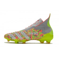 Botas de fútbol Adidas Predator Freak + FG Clear Grey Blanco Solar Amarillo 