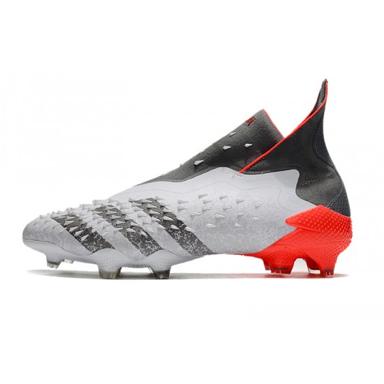 Descubrir  Botas de fútbol Adidas Predator Freak + FG Blanco Iron Metallic Solar Rojo