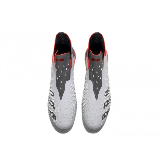 Descubrir  Botas de fútbol Adidas Predator Freak + FG Blanco Iron Metallic Solar Rojo