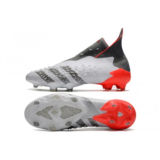 Descubrir  Botas de fútbol Adidas Predator Freak + FG Blanco Iron Metallic Solar Rojo