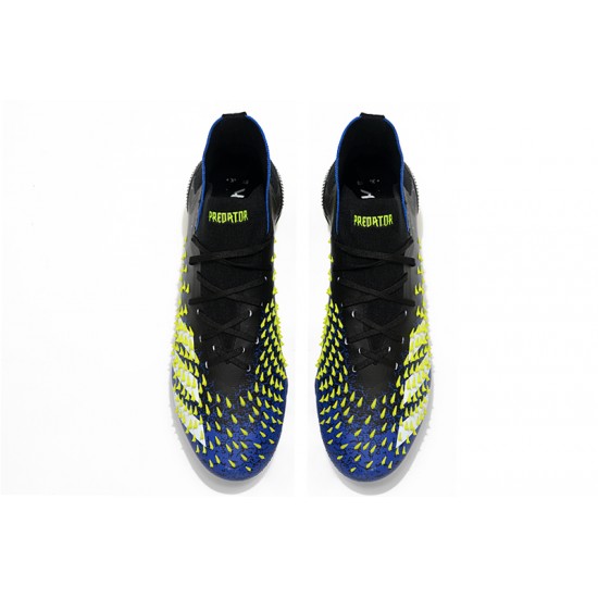 Alta calidad Botas de fútbol Adidas Predator Freak .1 FG EQT Azul Core Negro Blanco Solar Amarillo