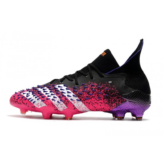 Explorar  Botas de fútbol Adidas Predator Freak .1 FG EQT Rosa Púrpura Negro