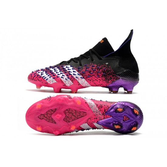 Explorar  Botas de fútbol Adidas Predator Freak .1 FG EQT Rosa Púrpura Negro