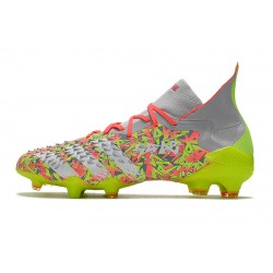 Botas de fútbol Adidas Predator Freak .1 FG Clear Grey Blanco Solar Amarillo