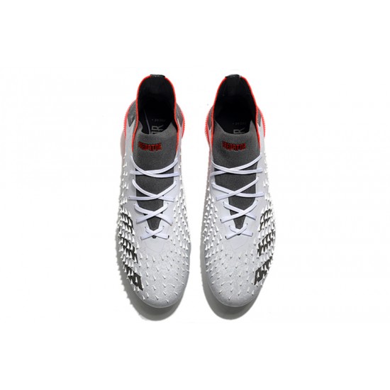 Alta calidad Botas de fútbol Adidas Predator Freak .1 FG Grey Negro naranja