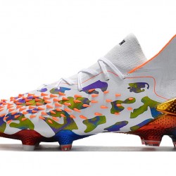 Botas de fútbol Adidas Predator Freak .1 FG Pogba Blanco Púrpura dorado