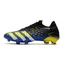 Botas de fútbol Adidas Predator Freak .1 Low FG Negro Azul Amarillo 