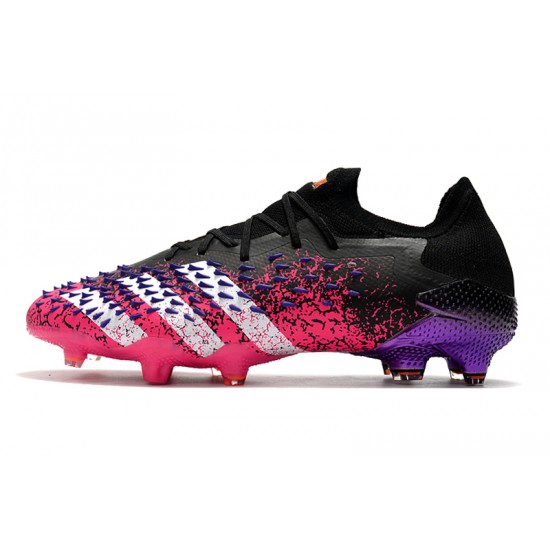 Descubrir  Botas de fútbol Adidas Predator Freak .1 Low FG Rosa Negro Púrpura