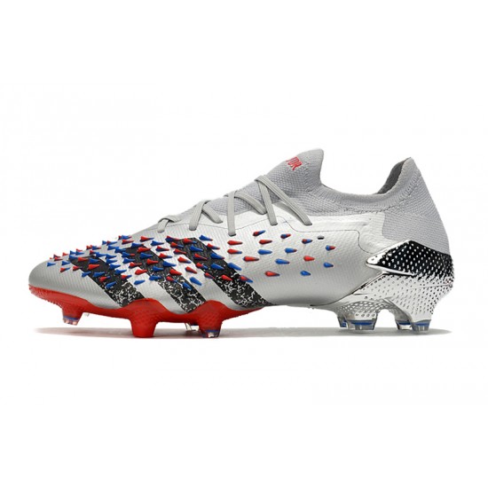 Comprar ahora  Botas de fútbol Adidas Predator Freak .1 Low FG Plata Azul Rojo