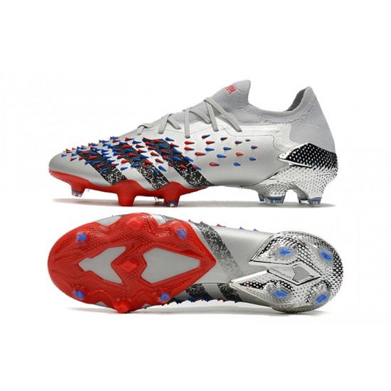 Comprar ahora  Botas de fútbol Adidas Predator Freak .1 Low FG Plata Azul Rojo
