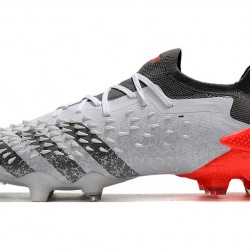 Botas de fútbol Adidas Predator Freak .1 Low FG Blanco Negro Rojo 
