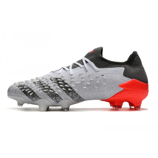 Mejor calidad  Botas de fútbol Adidas Predator Freak .1 Low FG Blanco Negro Rojo