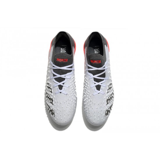 Mejor calidad  Botas de fútbol Adidas Predator Freak .1 Low FG Blanco Negro Rojo