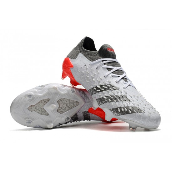 Mejor calidad  Botas de fútbol Adidas Predator Freak .1 Low FG Blanco Negro Rojo