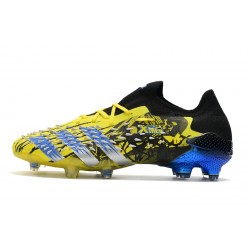 Botas de fútbol Adidas Predator Freak .1 Low FG Amarillo Azul Negro 