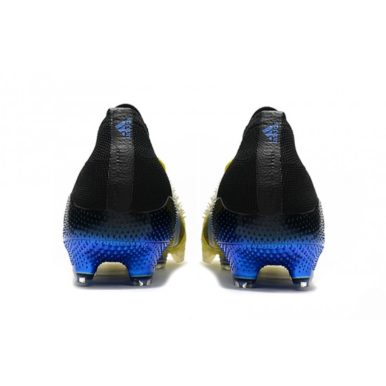 Alta calidad Botas de fútbol Adidas Predator Freak .1 Low FG Amarillo Azul Negro